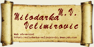 Milodarka Velimirović vizit kartica